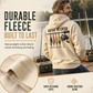 Retro-hoodie voor heren met visprint, relaxte pasvorm, zacht fleece van katoenmix met kangoeroezak