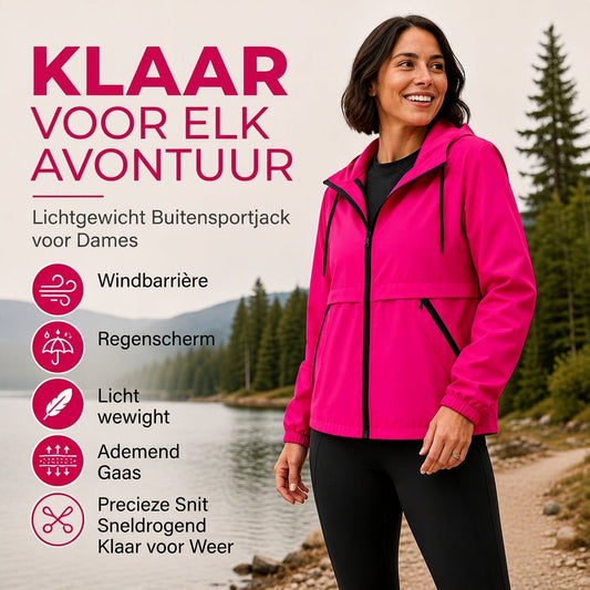Dames Outdoor Winddichte Jas met Capuchon