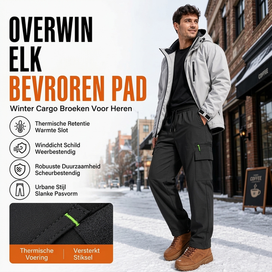 Thermische winterbroek voor heren, winddicht en geschikt voor buiten