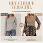 Dierenprint lange mouw top voor dames