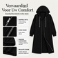 Casueel lang model hoodjack met rits voor dames