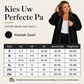 Casueel lang model hoodjack met rits voor dames