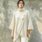 Dames asymmetric col poncho gebreide trui
