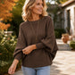 Dames Oversized Gebreid Shirt met Ribstruktuur