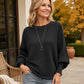 Dames Oversized Gebreid Shirt met Ribstruktuur