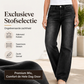 Dames Jeans met Hoge Taille, Wijde Pijpen en Stretch