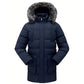 Heren winterjack van middenlengte, winddicht en thermisch