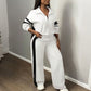 Casual sweatshirt en wijde pijpen broek set voor dames