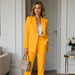 Elegante blazer met dubbele rij knopen en broekenset voor dames
