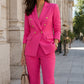 Elegante blazer met dubbele rij knopen en broekenset voor dames