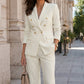 Elegante blazer met dubbele rij knopen en broekenset voor dames