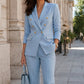 Elegante blazer met dubbele rij knopen en broekenset voor dames