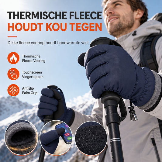 Thermische Winterhandschoenen voor Heren en Dames, Winddicht en Koudebestendig, Met Touchscreen-Functie en Antislip Oppervlak, Geschikt voor Fietsen