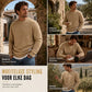 Heren Sweatshirt met Lange Mouwen, Jacquard en Ronde Hals, Losvallend Model, Verdikte Herfst/Winter Top, Ook in Maat Extra Groot