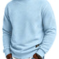 Heren Sweatshirt met Lange Mouwen, Jacquard en Ronde Hals, Losvallend Model, Verdikte Herfst/Winter Top, Ook in Maat Extra Groot