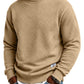 Heren Sweatshirt met Lange Mouwen, Jacquard en Ronde Hals, Losvallend Model, Verdikte Herfst/Winter Top, Ook in Maat Extra Groot