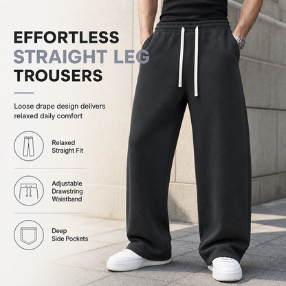 Casual joggingbroek met trekkoord en losse pasvorm voor heren