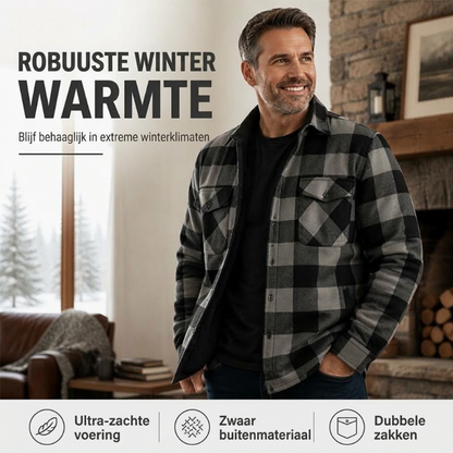 Thermisch geruit overhemdjasje voor heren, winter