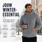 Warme gebreide kabelhoodie voor heren voor de winter