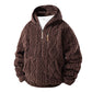 Warme gebreide kabelhoodie voor heren voor de winter