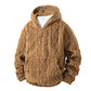 Warme gebreide kabelhoodie voor heren voor de winter
