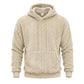 Warme gebreide kabelhoodie voor heren voor de winter