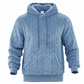 Warme gebreide kabelhoodie voor heren voor de winter