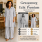 Dames Gestreept Lang Shirt & Wijde Broek Set