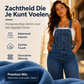 Dames wijde denim overalls met zakken