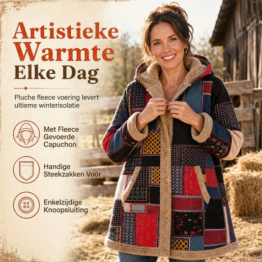 Dames Winter Katoenen Linnen Gedrukte Hoodie Warm Pluche