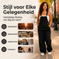 Dames wijde denim overalls met zakken