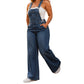 Dames wijde denim overalls met zakken