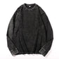 Vintage gewassen T-shirt met lange mouwen