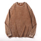 Vintage gewassen T-shirt met lange mouwen