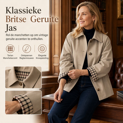 Casual damesjas met lange mouwen en enkele rij knopen voor de herfst en winter