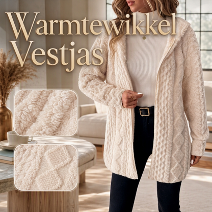 Casuele pluche capuchonjas voor dames