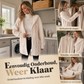 Casuele pluche capuchonjas voor dames