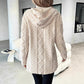 Casuele pluche capuchonjas voor dames