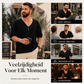 Heren casual V-hals gebreid T-shirt