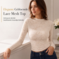 Elegant kanten overhemd met lange mouwen voor dames