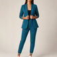 Blazer met open voorkant en broekenset voor dames