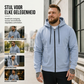 Casual warme hoodie met rits voor heren