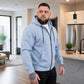 Casual warme hoodie met rits voor heren