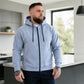 Casual warme hoodie met rits voor heren