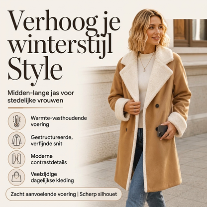 Elegante Dames Winterjas van Wol