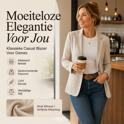 Klassieke damesblazer met enkele knoop
