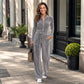 Chique fluwelen jumpsuit met standkraag voor dames
