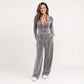 Chique fluwelen jumpsuit met standkraag voor dames