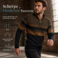 Heren winter gebreid vest met capuchon, fleecevoering en ruitpatroon, dikke lange mouwen
