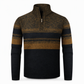 Heren winter gebreid vest met capuchon, fleecevoering en ruitpatroon, dikke lange mouwen